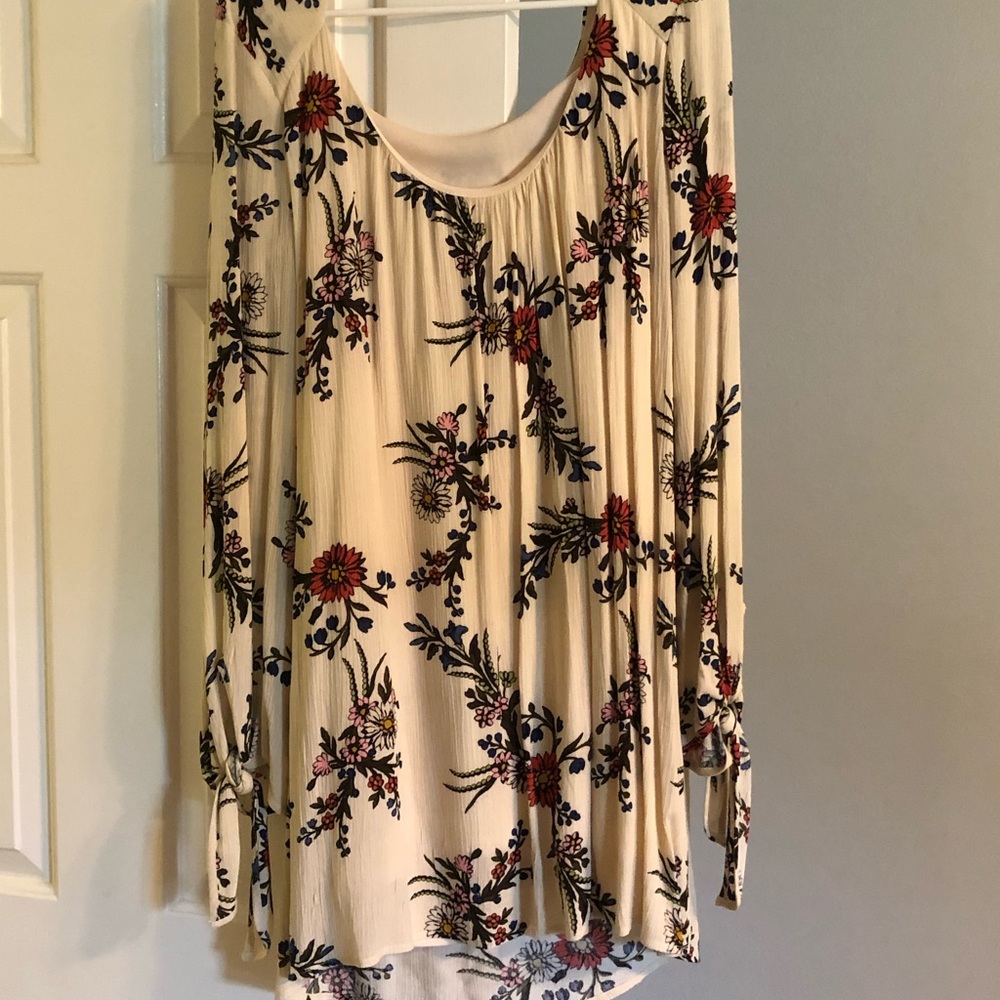 Cream floral dress